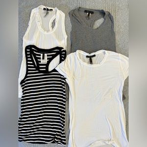 BCBGMaxAzria Ribbed Racerback Tank (3x) and Tshirt (1x)